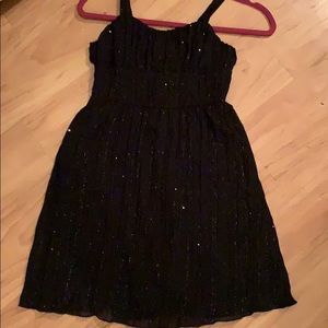 Girls black sparkle dress